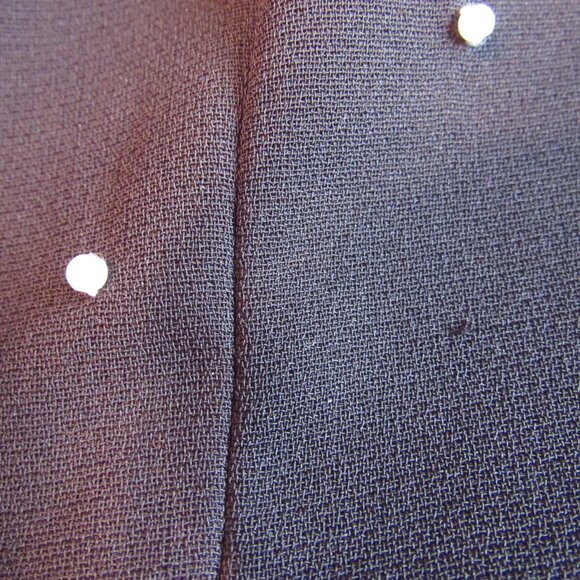 Liz Claiborne Short Sleeve Black Square Neck Dress with White Seed Pearls Size 4 - Picture 4 of 4